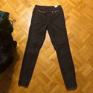 J brand burgundy plaid skinny jean